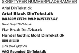 Nummerpladeramme med egen tekst - SE, NO, DE, NL (ikke DK) Nummerpladeramme med egen tekst - SE, NO, DE, NL (ikke DK)