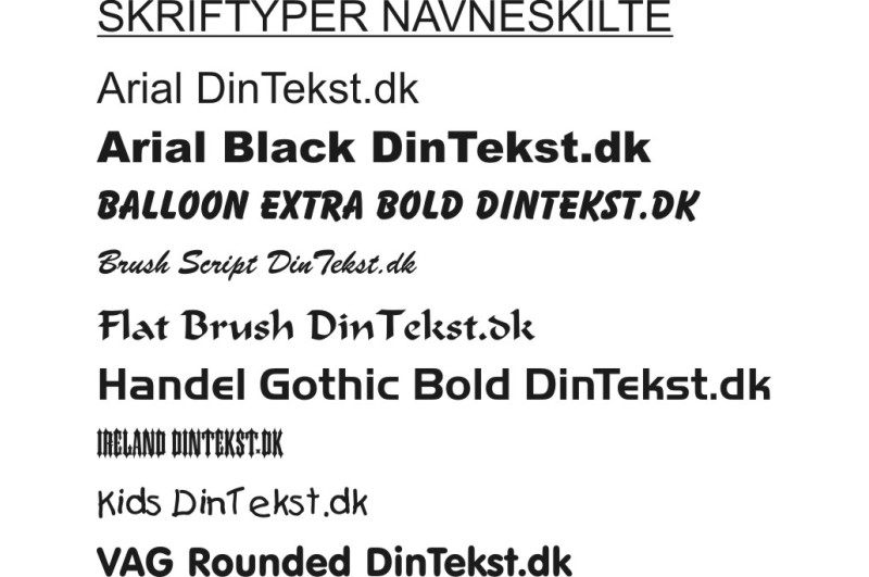 Streamer med DIN tekst 55-100 cm